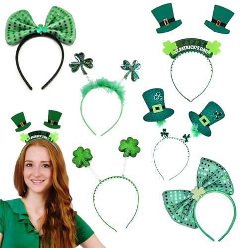 xlwen 6 Stück Haarreif St. Patricks Day Accessoires, Patricks Day Accessoires, St. Patricks Day Deko Kostüm Accessoire Geeignet für Erwachsene und Kinder. von xlwen