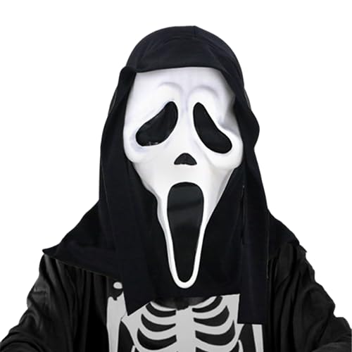 xlwen Halloween Ghostface Maske 1 Pcs Scream Maske Scary, Grusel Ghostface Maske Es kann viele Festivals und Orte schmücken, was es perfekt für Halloween macht, Bars und Restaurants. von xlwen