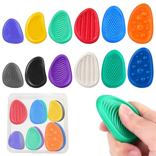 xlwens Stones Sensory Toys,12 Stücke,Sensorik Spielzeug Anti Stress Spielzeug,Unterhaltsame und Stressabbau Fidget Toy,Emotional Beruhigendes Spielzeug,für ADHS und Autismus xlwens Stones Sensory Toys,12 Stücke,Sensorik Spielzeug Anti Stress Spielzeug,Unterhaltsame und Stressabbau Fidget Toy,Emotional Beruhigendes Spielzeug,für ADHS und Autismus von xlwen