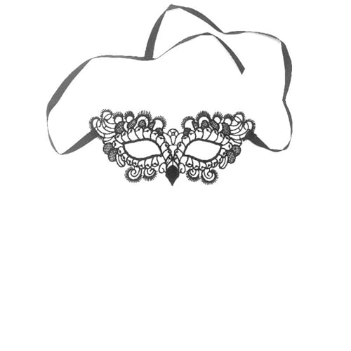 xotoa Schwarze, bestickte Halbgesichtsmaske mit Spitze, Halloween-Maskenmaske(Petalsblack,Random 10 pieces) von xotoa
