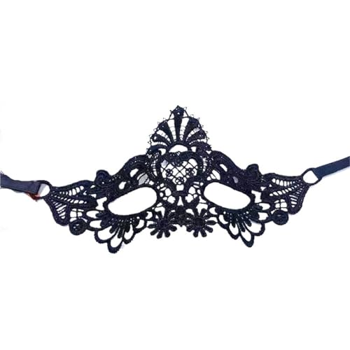 xotoa Schwarze, bestickte Halbgesichtsmaske mit Spitze, Halloween-Maskenmaske(Princessblack,Random 10 pieces) von xotoa