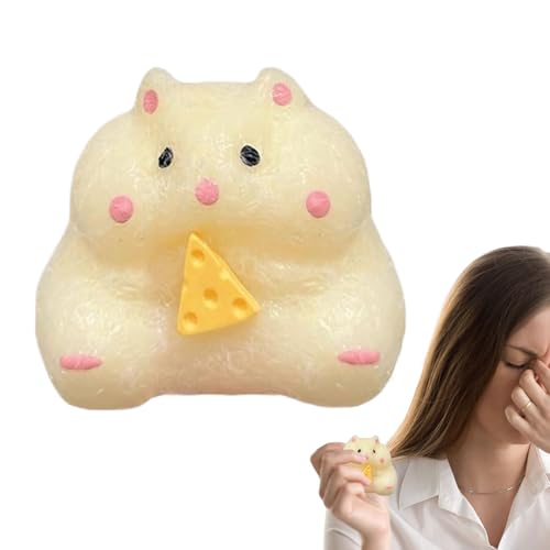 xowwyue Fidget Zappelspielzeug Hamster,Niedliche Sensorik Drück Spielzeuge Zur Stressbewältigung - Sensorisches Entspannungs Spielzeug Für Erwachsene, Kinder & Jugendliche von xowwyue
