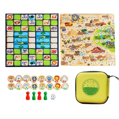 xowwyue Kinder Brettspiele 2-in-1 Schach Spiele Set Mit Taschenschach, Gobang, Tierschach, Fliegendes Schach, Schlangenschach Und Dame, Lernen Interaktiver Spielzeug Für Familienfeiern xowwyue Kinder Brettspiele 2-in-1 Schach Spiele Set Mit Taschenschach, Gobang, Tierschach, Fliegendes Schach, Schlangenschach Und Dame, Lernen Interaktiver Spielzeug Für Familienfeiern von xowwyue