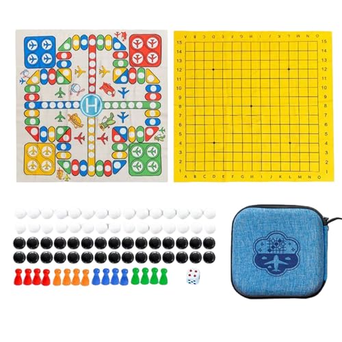 xowwyue Kinder Brettspiele 2-in-1 Schach Spiele Set Mit Taschenschach, Gobang, Tierschach, Fliegendes Schach, Schlangenschach Und Dame, Lernen Interaktiver Spielzeug Für Familienfeiern xowwyue Kinder Brettspiele 2-in-1 Schach Spiele Set Mit Taschenschach, Gobang, Tierschach, Fliegendes Schach, Schlangenschach Und Dame, Lernen Interaktiver Spielzeug Für Familienfeiern von xowwyue