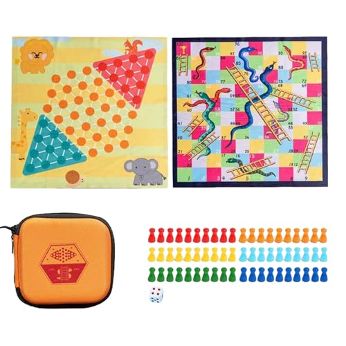xowwyue Kinder Brettspiele 2-in-1 Schach Spiele Set Mit Taschenschach, Gobang, Tierschach, Fliegendes Schach, Schlangenschach Und Dame, Lernen Interaktiver Spielzeug Für Familienfeiern xowwyue Kinder Brettspiele 2-in-1 Schach Spiele Set Mit Taschenschach, Gobang, Tierschach, Fliegendes Schach, Schlangenschach Und Dame, Lernen Interaktiver Spielzeug Für Familienfeiern von xowwyue