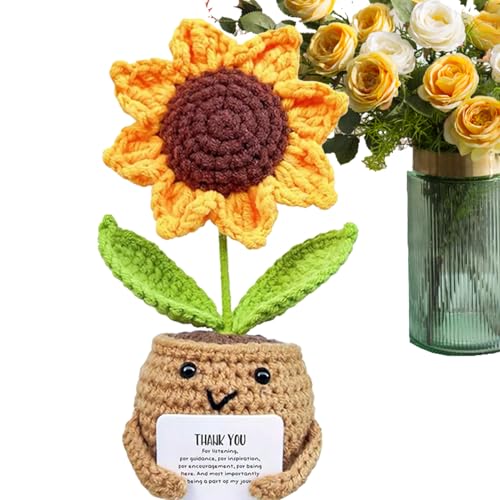 xowwyue Pocket Hug Sonnenblumen Gehäkelt Positive Blumen Geschenke Für Frauen, Kreative Strickwolle Sonnenblume Puppen Für Schreibtisch Zuhause Auto Armaturenbrett 14x6x6cm xowwyue Pocket Hug Sonnenblumen Gehäkelt Positive Blumen Geschenke Für Frauen, Kreative Strickwolle Sonnenblume Puppen Für Schreibtisch Zuhause Auto Armaturenbrett 14x6x6cm von xowwyue