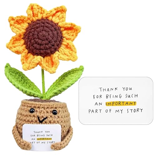 xowwyue Pocket Hug Sonnenblumen Gehäkelt Positive Blumen Geschenke Für Frauen, Kreative Strickwolle Sonnenblume Puppen Für Schreibtisch Zuhause Auto Armaturenbrett 14x6x6cm xowwyue Pocket Hug Sonnenblumen Gehäkelt Positive Blumen Geschenke Für Frauen, Kreative Strickwolle Sonnenblume Puppen Für Schreibtisch Zuhause Auto Armaturenbrett 14x6x6cm von xowwyue