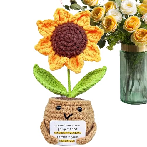 xowwyue Pocket Hug Sonnenblumen Gehäkelt Positive Blumen Geschenke Für Frauen, Kreative Strickwolle Sonnenblume Puppen Für Schreibtisch Zuhause Auto Armaturenbrett 14x6x6cm xowwyue Pocket Hug Sonnenblumen Gehäkelt Positive Blumen Geschenke Für Frauen, Kreative Strickwolle Sonnenblume Puppen Für Schreibtisch Zuhause Auto Armaturenbrett 14x6x6cm von xowwyue