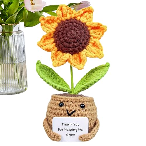 xowwyue Pocket Hug Sonnenblumen Gehäkelt Positive Blumen Geschenke Für Frauen, Kreative Strickwolle Sonnenblume Puppen Für Schreibtisch Zuhause Auto Armaturenbrett 14x6x6cm xowwyue Pocket Hug Sonnenblumen Gehäkelt Positive Blumen Geschenke Für Frauen, Kreative Strickwolle Sonnenblume Puppen Für Schreibtisch Zuhause Auto Armaturenbrett 14x6x6cm von xowwyue