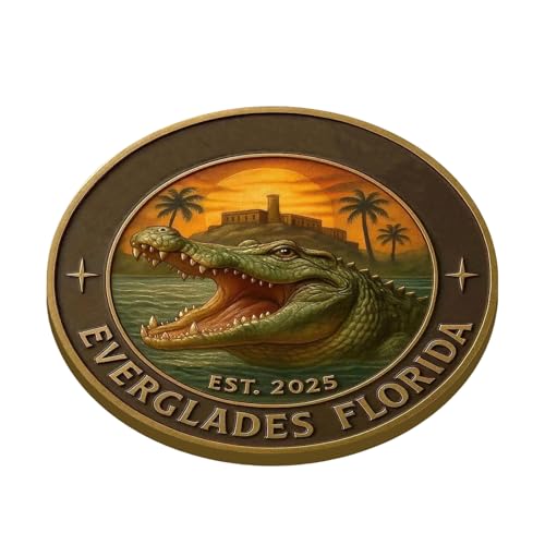 xowwyue Sammelmünze | Alligator Humor Sammelmünze - Kunst Dekoration Meeresdeko Für Sammler Und Floridaliebhaber von xowwyue