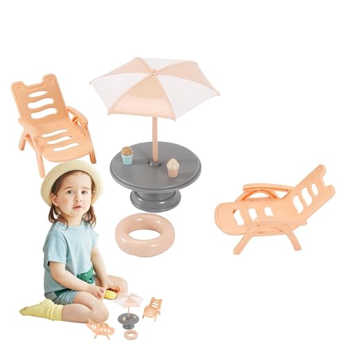 xowwyue Stranddekorationen für Zuhause, Miniaturen Doll House Accessoires - Miniaturdekorationen kreativer Regenschirme Stuhl - Dekorative Figuren kompakte Puppenhauszubehör zum Geburtstag Hochzeit xowwyue Stranddekorationen für Zuhause, Miniaturen Doll House Accessoires - Miniaturdekorationen kreativer Regenschirme Stuhl - Dekorative Figuren kompakte Puppenhauszubehör zum Geburtstag Hochzeit von xowwyue