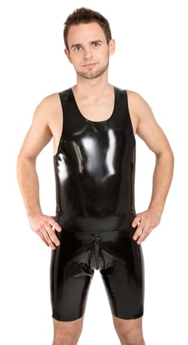 xrubber Fetisch Herren Body aus 0.4mm Latex in schwarz, Grössen: S-XXXL (M) von xrubber