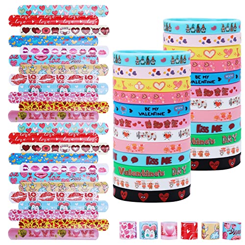 Wiaone SSlap-Armbänder aus Gummi für Kinder, Mädchen, Jungen, Schulklasse, Klassenzimmer, Austauschpreise, Geschenke, 48 Stück Wiaone SSlap-Armbänder aus Gummi für Kinder, Mädchen, Jungen, Schulklasse, Klassenzimmer, Austauschpreise, Geschenke, 48 Stück von xutengy