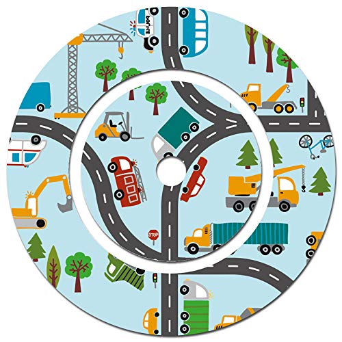 yabaduu Schutzfolie für Tonie Ladestation Design Aufkleber Cover kindgerecht passgenau selbstklebend Folie Zubehör für Kinder Spielzeug Y046 (Nr. 26 Spielstraße, Ladestation Folie) von Finest Folia