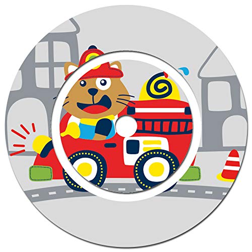 yabaduu Schutzfolie für Tonie Ladestation Design Aufkleber Cover kindgerecht passgenau selbstklebend Folie Zubehör für Kinder Spielzeug Y046 (Nr. 6 Feuerwehr, Ladestation Folie) von yabaduu