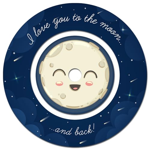 yabaduu Schutzfolie für Tonie Ladestation Design Aufkleber Cover kindgerecht passgenau selbstklebend Folie Zubehör für Kinder Spielzeug Y046 (Nr. 8 to the moon, Ladestation Folie) von yabaduu