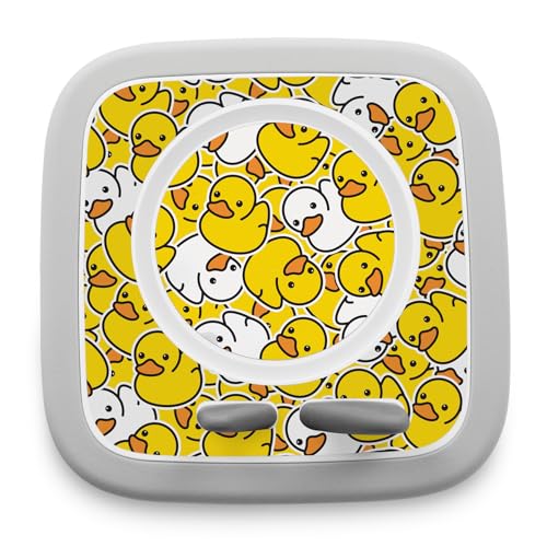 yabaduu Schutzfolie kompatibel mit Toniebox 2 passgenaue Folie mit Motiv Zubehör selbstklebendes Schutzcover Design Aufkleber Designfolie Kratzschutz für Kinder Spielzeug Y015 (02 Ducks) von yabaduu