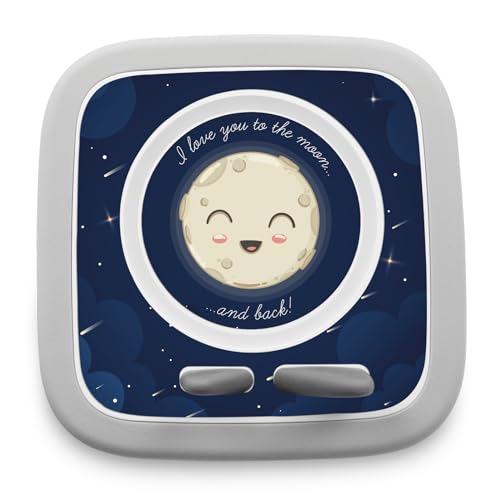 yabaduu Schutzfolie kompatibel mit Toniebox 2 passgenaue Folie mit Motiv Zubehör selbstklebendes Schutzcover Design Aufkleber Designfolie Kratzschutz für Kinder Spielzeug Y015 (09 Mond) von yabaduu
