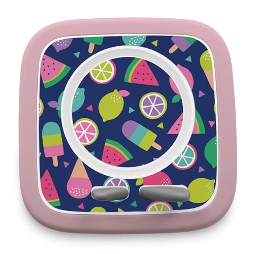 yabaduu Schutzfolie kompatibel mit Toniebox 2 passgenaue Folie mit Motiv Zubehör selbstklebendes Schutzcover Design Aufkleber Designfolie Kratzschutz für Kinder Spielzeug Y015 (19 Ice&Fruit) von yabaduu