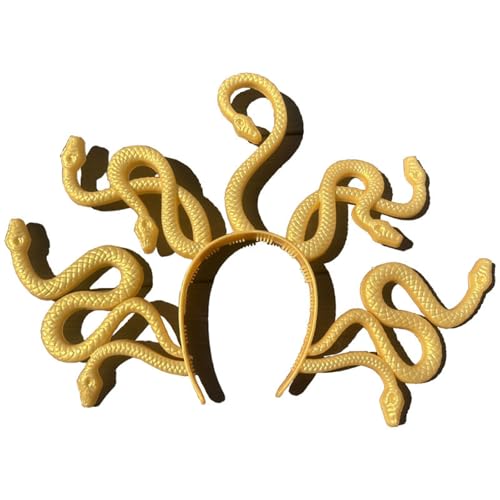 yabaikekeji Elegante Schlangen-Stirnbänder im Vintage-Stil, Halloween-Kopfschmuck, Maskeraden, Party-Kopfbedeckung für Damen, Festival-Kostüm von yabaikekeji