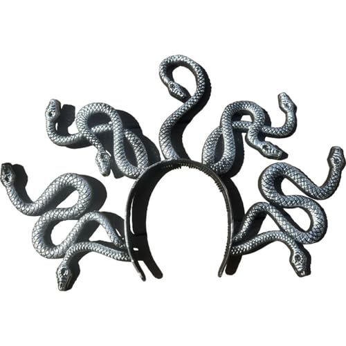 yabaikekeji Elegante Schlangen-Stirnbänder im Vintage-Stil, Halloween-Kopfschmuck, Maskeraden, Party-Kopfbedeckung für Damen, Festival-Kostüm von yabaikekeji