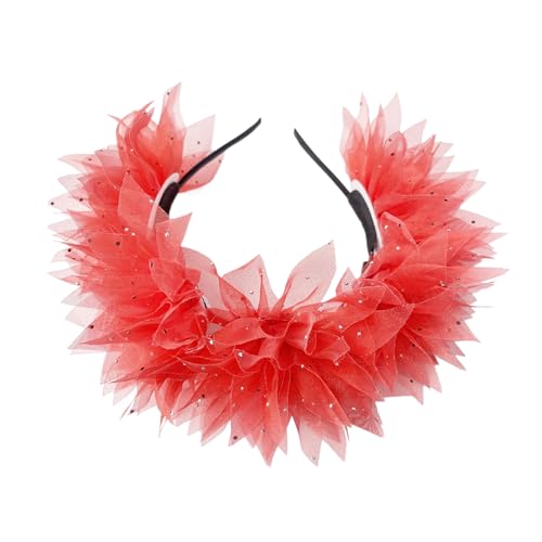 yabaikekeji Flapper-Stirnbänder aus Tüll, für Karneval, Abschlussball, Tänzer, Kopfschmuck für Party, Karneval, Feiern, Kopfbedeckung, Haarstyling von yabaikekeji