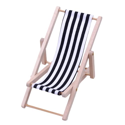 Miniatur Stuhl Hölzerner Deko Liegestuhl Puppenliegestuhl Strandstuhl Handyhalter Deko-Liegestuhl,Miniatur-Strandstuhl -Deko-Liegestuhl Puppen-Liegestuhl, Strandstuhl von yakermur