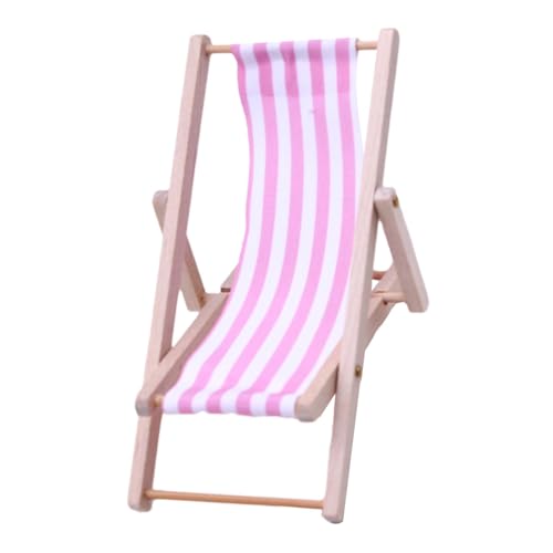 Miniatur Stuhl Hölzerner Deko Liegestuhl Puppenliegestuhl Strandstuhl Handyhalter Deko-Liegestuhl,Miniatur-Strandstuhl -Deko-Liegestuhl Puppen-Liegestuhl, Strandstuhl von yakermur