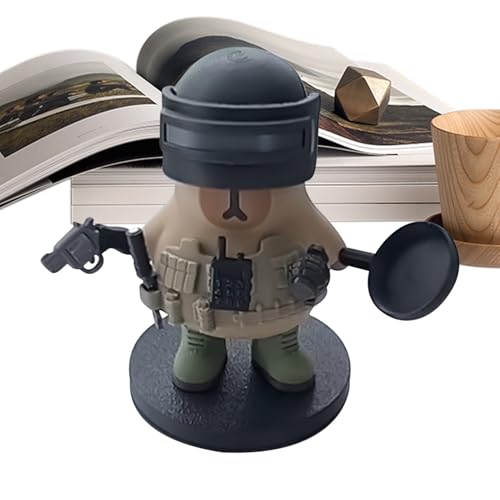 yakermur Capybara-Figuren | niedliche Miniatur-Tiere, 3D-Druck, Spielzeug | Dekoration für Büro, Tisch, Auto, Schlafzimmer, Wohnzimmer, Arbeitszimmer, Eingangsbereich von yakermur