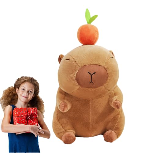 yakermur Capybara Stofftier,Gefüllter Capybara,Capybara - Süße Capybara-Kuscheltiere, 13,8 Zoll weiche Capybara-Plüschkissenpuppe für Mädchen-Kinderdekoration von yakermur