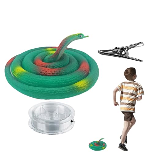 yakermur Falsche Schlange, Silikonschlange - Simulationszeichenspielzeug,Interactive Shock Halloween Sachen, lustige Partys Vorräte für Kinder, Erwachsene, Teenager von yakermur