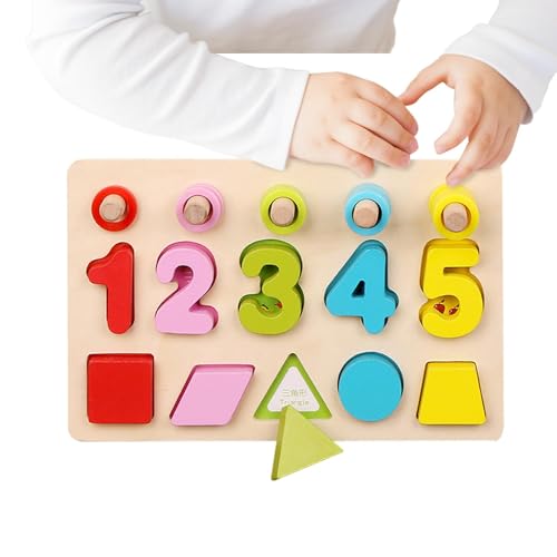 yakermur Formenspiel, Farbübereinstimmungskarte – Holznummer, Lernbrett aus Holz – Aktivität zum Lernen der Feinmotorik, Spielzeug zur Entwicklung der frühen Kindheit yakermur Formenspiel, Farbübereinstimmungskarte – Holznummer, Lernbrett aus Holz – Aktivität zum Lernen der Feinmotorik, Spielzeug zur Entwicklung der frühen Kindheit von yakermur