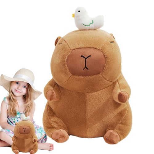 yakermur Gefülltes Capybara, Capybara Plüschtier | Capybara,Süße Capybara-Kuscheltiere, 13,8 Zoll weiche Capybara-Plüschkissenpuppe für Mädchen-Kinderdekoration von yakermur