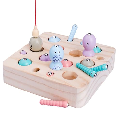 yakermur Magnetisches Angelspiel - Motorikspielzeug Für Kleinkinder Mit Angelspielzeug | Interaktives Lernspielzeug Mit Aktivitäten Für Vorschulkinder Mädchen Ab 2 Jahre Lehrmaterial Für Klassenzimmer von yakermur