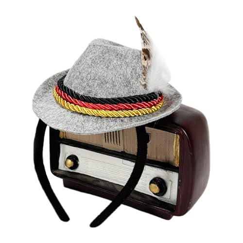 yakermur Oktoberfest Kopfband - Kopfbedeckung Für Erwachsene Bei Festen & Veranstaltungen,Filz Retro Frauen Kopfschmuck Für Halloween Mottopartys Und Oktoberfest Feste von yakermur