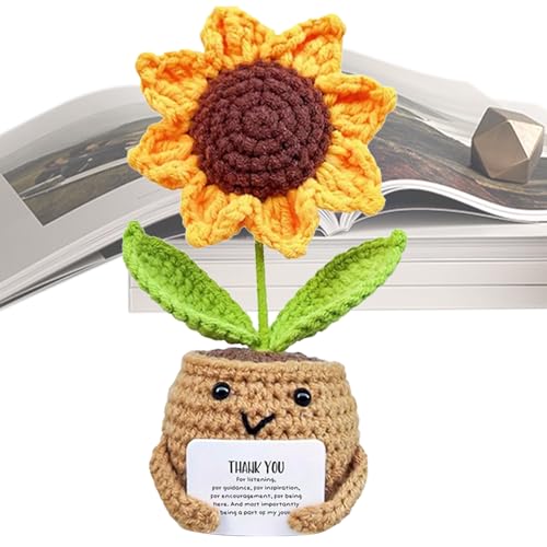 yakermur Positive Sonnenblume, Positive Sonnenblumenhäkeln, Kreative Gestrickte Puppe, Nette Häkelkünstlungsblum yakermur Positive Sonnenblume, Positive Sonnenblumenhäkeln, Kreative Gestrickte Puppe, Nette Häkelkünstlungsblum von yakermur