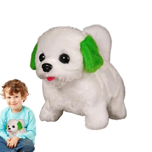 yakermur Roboterhunde für Erwachsene, realistisches Roboterpuppenspielzeug,Hundeplüschpuppe Roboter Walking Toy - Realistische interaktive gefüllte Tierwedel -Begleiter -Haustier zum Geburtstag von yakermur