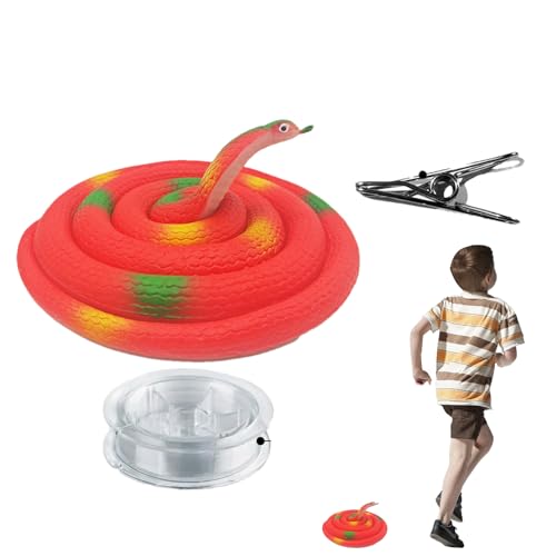 yakermur String Snake, Clip on Streich Schlange - Simulation Tierspielzeug | Interactive Shock Halloween Sachen, lustige Partys Vorräte für Kinder, Erwachsene, Teenager von yakermur