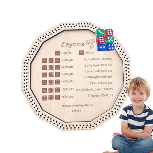 yakermur Würfelbretter, Würfelbrett | Spielwürfelbrett, klassisch, tragbar, Spaß, Nachtparty, für Familie, Erwachsene, Frauen, Männer, Reisen zu Hause von yakermur