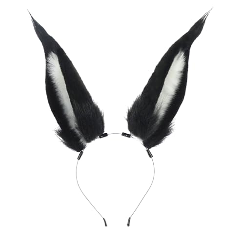 yanwuwa Anime Cosplay Requisiten Wolf Haarreifen Pelzhaar Styling für Halloween Stirnband Pelztier Karneval von yanwuwa