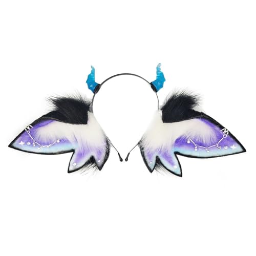 yanwuwa Cosplay Tierohren-Haarreif für Halloween-Party und Rollenspiele, modisches Haarzubehör mit verstellbarer Passform von yanwuwa