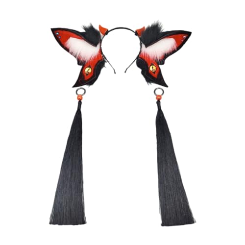 yanwuwa Cosplay Tierohren Stirnband für Halloween Party und Rollenspiel mit verstellbarer Größe Party Kopfbedeckung für verschiedene Altersgruppen von yanwuwa