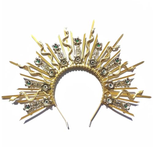 yanwuwa Gothicism Dark Styles Kopfschmuck, einzigartige modische Kopfbedeckung, buntes Schlangen-Stirnband für Festivals und Mottopartys von yanwuwa