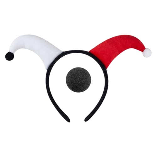 yanwuwa Haarreif und Nase, Clown-Set, lustiges Kostümzubehör, Aufführungen, Cosplay, Kopfbedeckung für Halloween und Partyspaß yanwuwa Haarreif und Nase, Clown-Set, lustiges Kostümzubehör, Aufführungen, Cosplay, Kopfbedeckung für Halloween und Partyspaß von yanwuwa