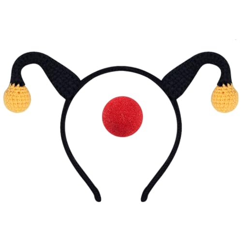 yanwuwa Haarreif und Nase, Clown-Set, lustiges Kostümzubehör, Aufführungen, Cosplay, Kopfbedeckung für Halloween und Partyspaß yanwuwa Haarreif und Nase, Clown-Set, lustiges Kostümzubehör, Aufführungen, Cosplay, Kopfbedeckung für Halloween und Partyspaß von yanwuwa
