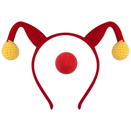 yanwuwa Haarreif und Nase, Clown-Set, lustiges Kostümzubehör, Aufführungen, Cosplay, Kopfbedeckung für Halloween und Partyspaß yanwuwa Haarreif und Nase, Clown-Set, lustiges Kostümzubehör, Aufführungen, Cosplay, Kopfbedeckung für Halloween und Partyspaß von yanwuwa