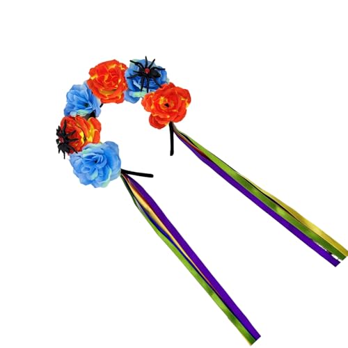 yanwuwa Halloween-Spinnen-Stirnbänder, bunte Blumen-Haarreifen, festliche Kopfbedeckung für Partys, Feste, Accessoires yanwuwa Halloween-Spinnen-Stirnbänder, bunte Blumen-Haarreifen, festliche Kopfbedeckung für Partys, Feste, Accessoires von yanwuwa