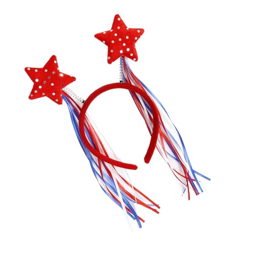 yanwuwa Independence Days Haarband mit Doppel- und Streifen, 4. Juli Parade, Haarschmuck für Feiern yanwuwa Independence Days Haarband mit Doppel- und Streifen, 4. Juli Parade, Haarschmuck für Feiern von yanwuwa