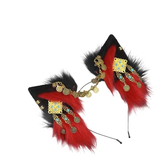 yanwuwa Pelzige Wolfsohren Stirnbänder Mode Halloween Party Zubehör für Cosplay Kostümpartys und Themenveranstaltungen yanwuwa Pelzige Wolfsohren Stirnbänder Mode Halloween Party Zubehör für Cosplay Kostümpartys und Themenveranstaltungen von yanwuwa