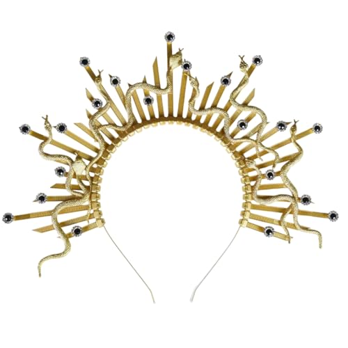 yanwuwa Punk Dark Styles Schlangen-Kopfschmuck Cosplay Stirnband Haarteile für einzigartige Mode-Statement und geheimnisvolle Attraktivität von yanwuwa